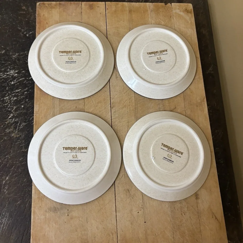 Temper-ware By Lenox‎ Percussion Saucers Made in the USA Set Of 4